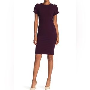 NWT! Purple CALVIN KLEIN Tulip Sleeve Sheath Dress - Size 18W